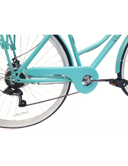 Rower Miejski 28" Uniseks Stal Tarczowy 7 biegów Bagażnik Światła Stopka