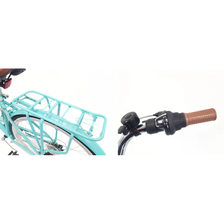 Rower Miejski 28" Uniseks Stal Tarczowy 7 biegów Bagażnik Światła Stopka