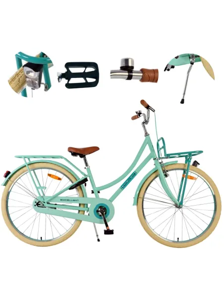 Rower Miejski Damski 26" Stal V-brake Młodzieżowy Światła Stopka Dzwonek