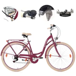 Rower Miejski Damski 28" Stal V-brake Tourney Revo Światła Dynamo Dzwonek