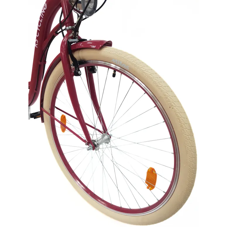Rower Miejski Damski 28" Stal V-brake Tourney Revo Światła Dynamo Dzwonek