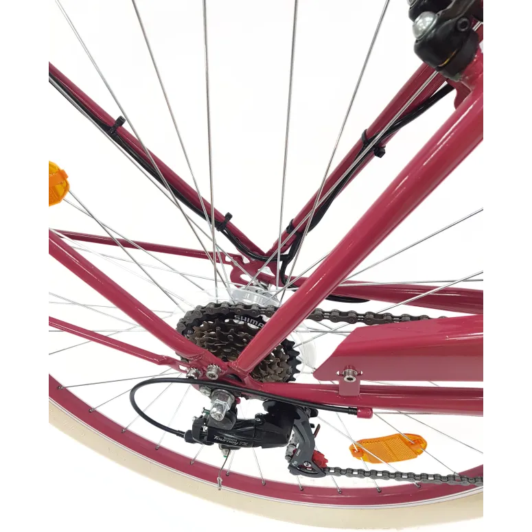 Rower Miejski Damski 28" Stal V-brake Tourney Revo Światła Dynamo Dzwonek