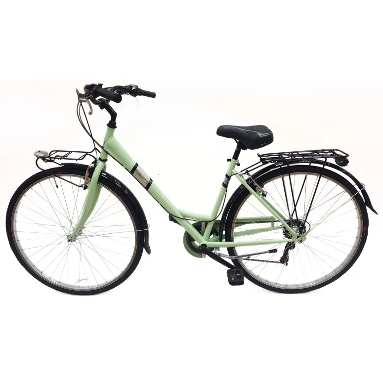 Rower Miejski Damski 28" Stal V-brake 6-biegów Revo Światła Dzwonek Stopka