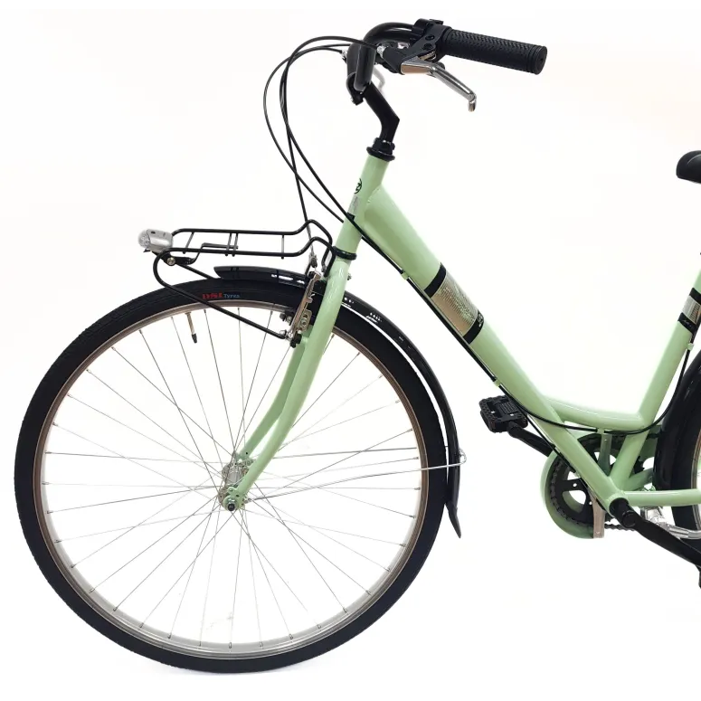 Rower Miejski Damski 28" Stal V-brake 6-biegów Revo Światła Dzwonek Stopka