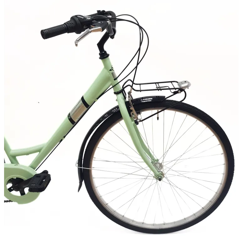 Rower Miejski Damski 28" Stal V-brake 6-biegów Revo Światła Dzwonek Stopka