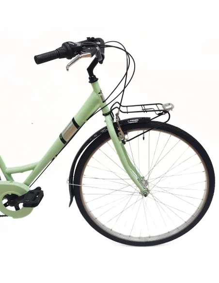 Rower Miejski Damski 28" Stal V-brake 6-biegów Revo Światła Dzwonek Stopka