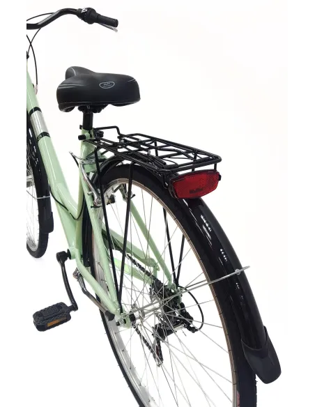 Rower Miejski Damski 28" Stal V-brake 6-biegów Revo Światła Dzwonek Stopka