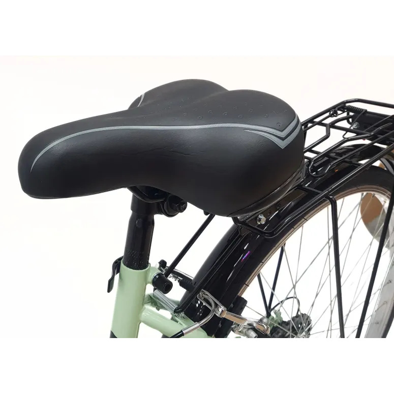 Rower Miejski Damski 28" Stal V-brake 6-biegów Revo Światła Dzwonek Stopka