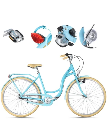 Rower Damski Miejski 28" Alu V-brake Nexus Bagażnik Dzwonek Stopka Dynamo