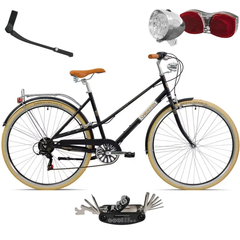 Rower Damski Miejski Koła 28" SHIMANO Bagażnik Błotniki Oświetlenie Stopka