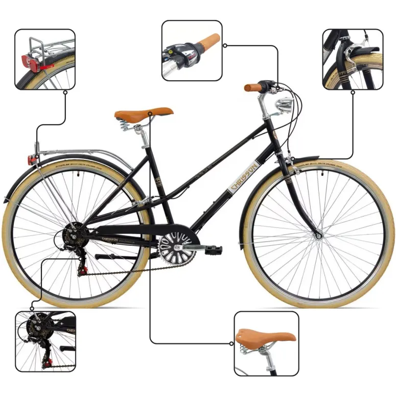 Rower Damski Miejski Koła 28" SHIMANO Bagażnik Błotniki Oświetlenie Stopka