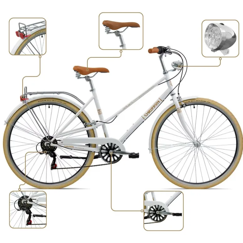 Rower Damski Miejski Koła 28" SHIMANO Błotniki Bagażnik Oświetlenie Stopka