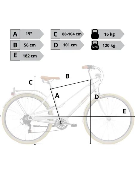 Rower Damski Miejski Koła 28" SHIMANO Błotniki Bagażnik Oświetlenie Stopka