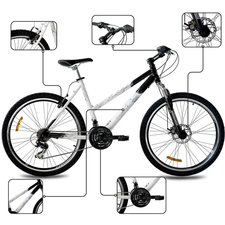 Rower Damski Górski Koła 26" ALU MTB Tarcze SHIMANO Amory Młodzieżowy Lekki