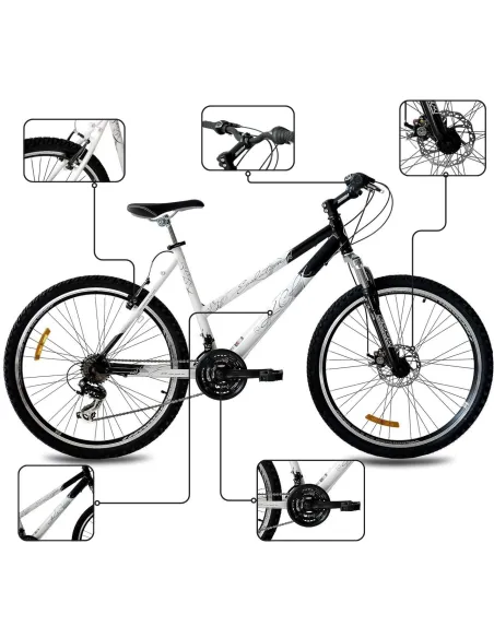 Rower Damski Górski Koła 26" ALU MTB Tarcze SHIMANO Amory Młodzieżowy Lekki