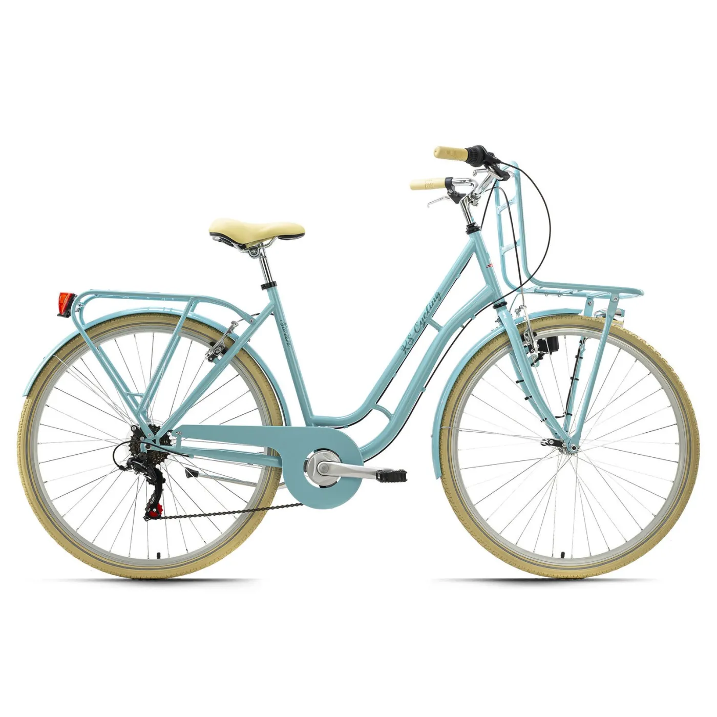 Damski Rower Miejski 28 Bagażnik Damka Shimano Światła Retro Dzwonek Stopka