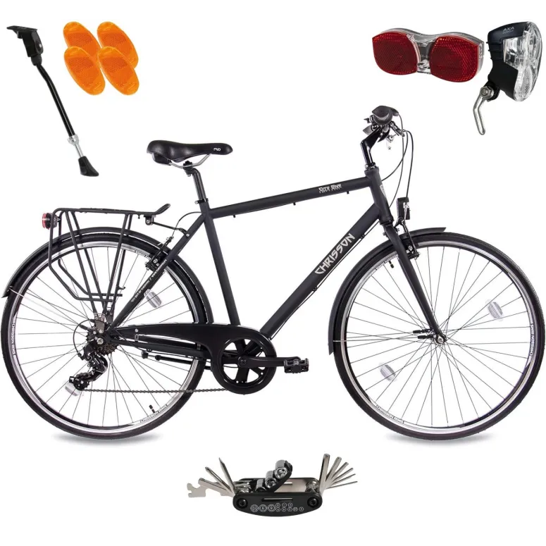 Rower Męski Miejski Koła 28" SHIMANO Lekki Bagażnik Błotniki Światła