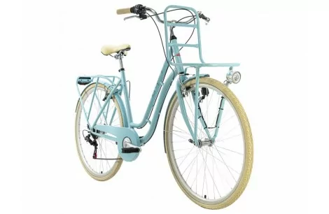 Damski Rower Miejski 28 Bagażnik Damka Shimano Światła Retro Dzwonek Stopka