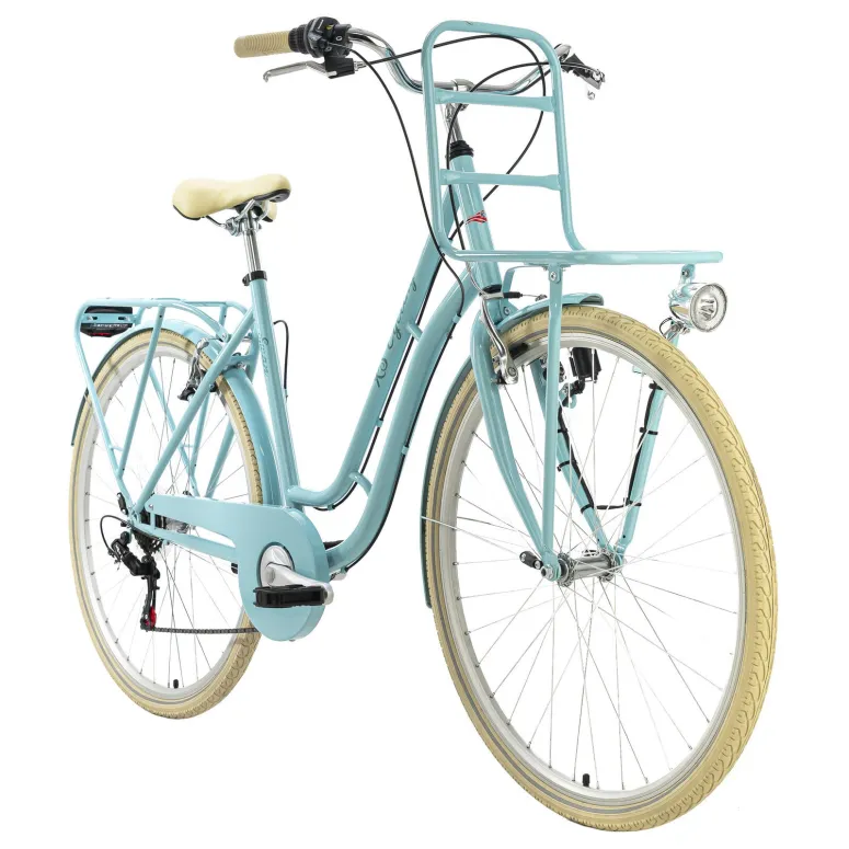 Damski Rower Miejski 28 Bagażnik Damka Shimano Światła Retro Dzwonek Stopka