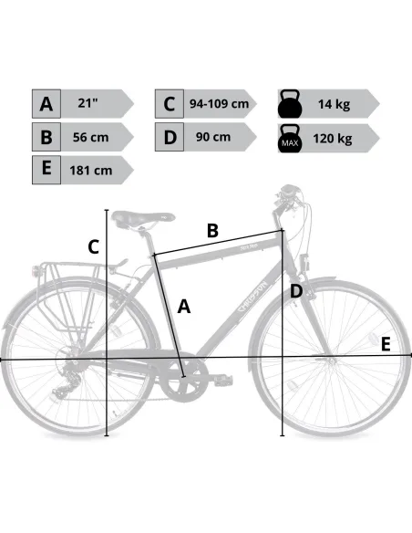 Rower Męski Miejski Koła 28" SHIMANO Lekki Bagażnik Błotniki Światła