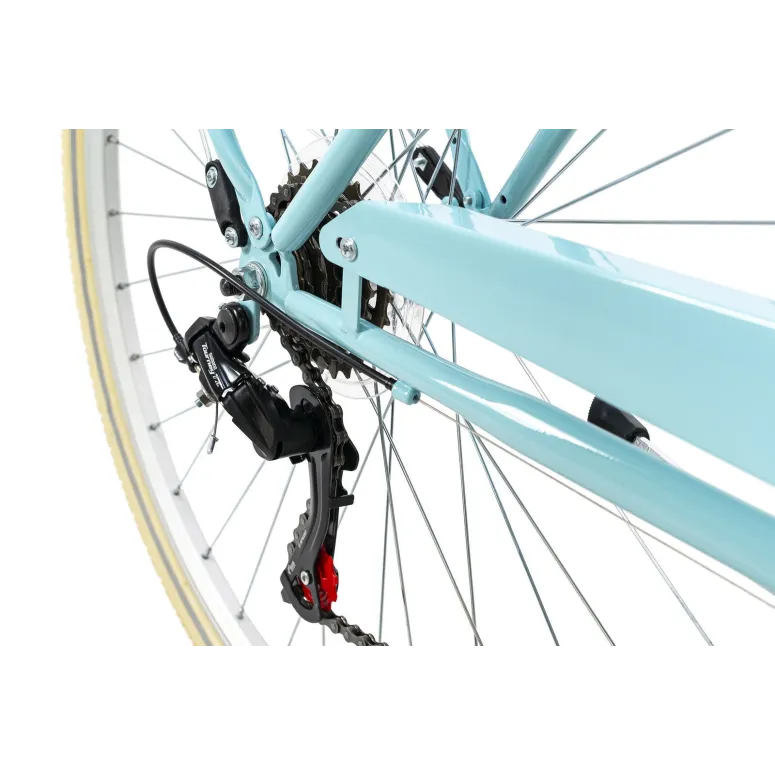 Damski Rower Miejski 28 Bagażnik Damka Shimano Światła Retro Dzwonek Stopka