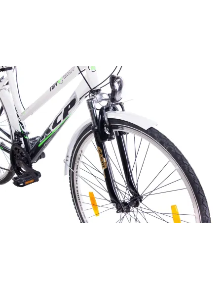 Rower Trekkingowy Damski 28 V-brake Shimano Bagażnik Światła Amortyzator