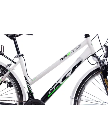 Rower Trekkingowy Damski 28 V-brake Shimano Bagażnik Światła Amortyzator