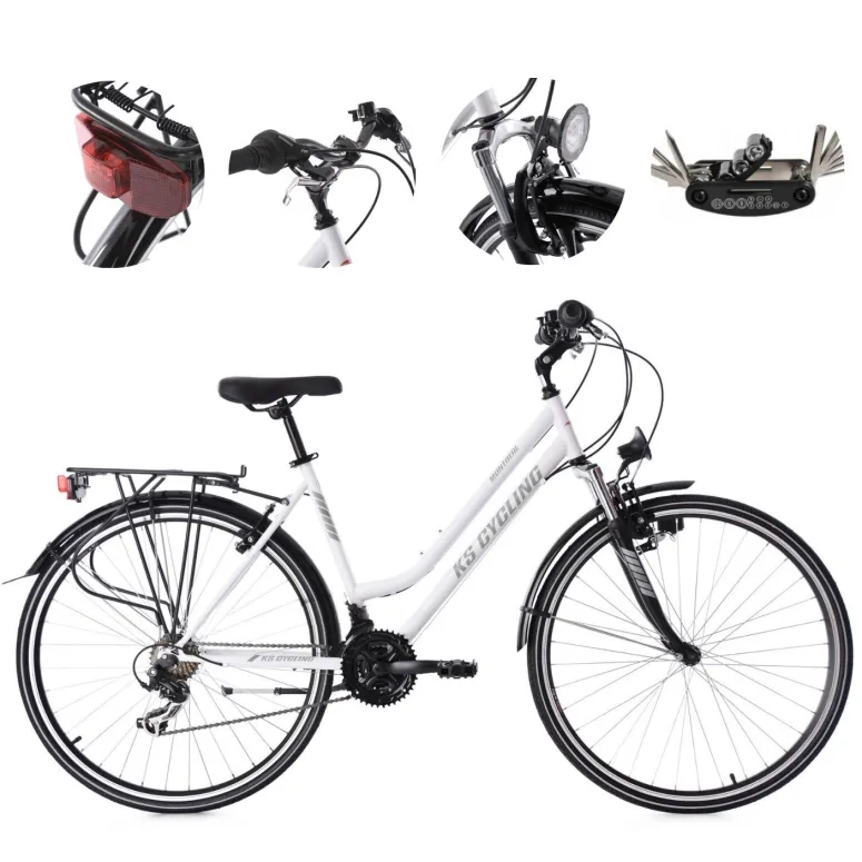 Rower Trekkingowy Damski 28" Turystyczny Shimano Błotniki Oświetlenie