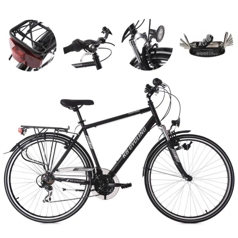 Rower Trekkingowy Turystyczny Męski 28" V-brake Błotniki Bagażnik Światła