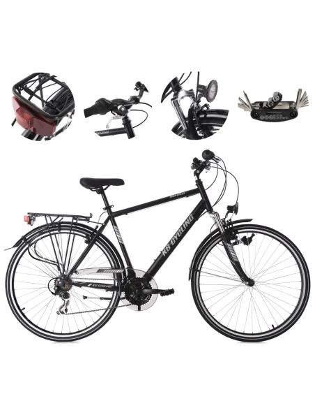 Rower Trekkingowy Turystyczny Męski 28" V-brake Błotniki Bagażnik Światła