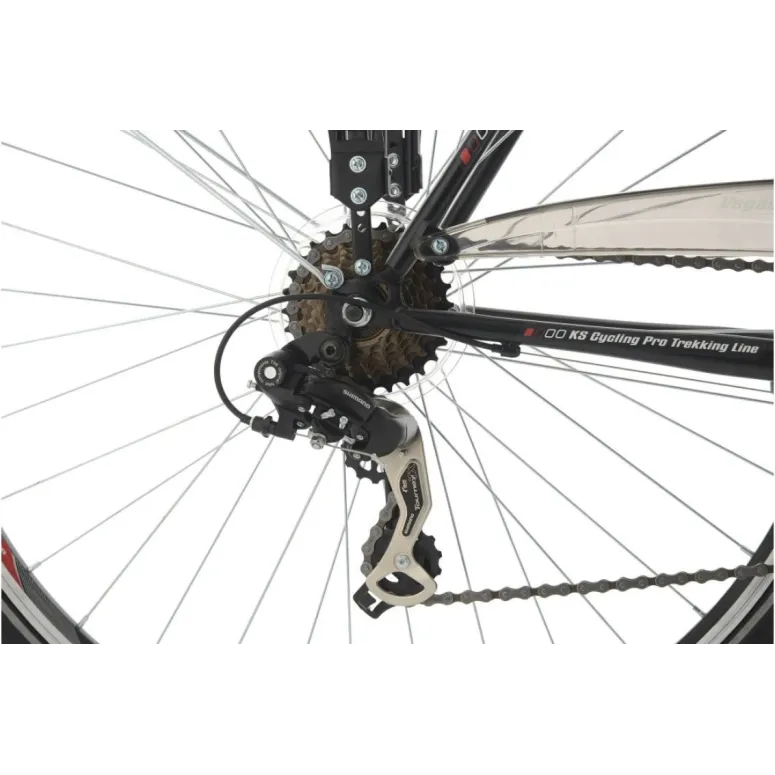 Męski Rower Trekkingowy 28 Shimano Amortyzator Światła Błotniki Stal Stopka