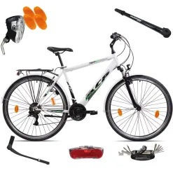 Rower Męski Trekkingowy Koła 28" SHIMANO Światła Dynamo Bagażnik Błotniki