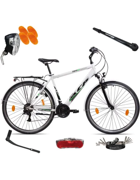 Rower Męski Trekkingowy Koła 28" SHIMANO Światła Dynamo Bagażnik Błotniki