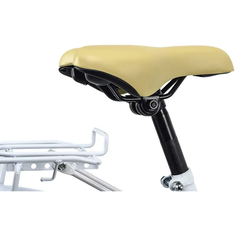 Dziewczęcy Rower Miejski 24 Bagażnik Oświetlenie Stalowy Błotniki Dzwonek