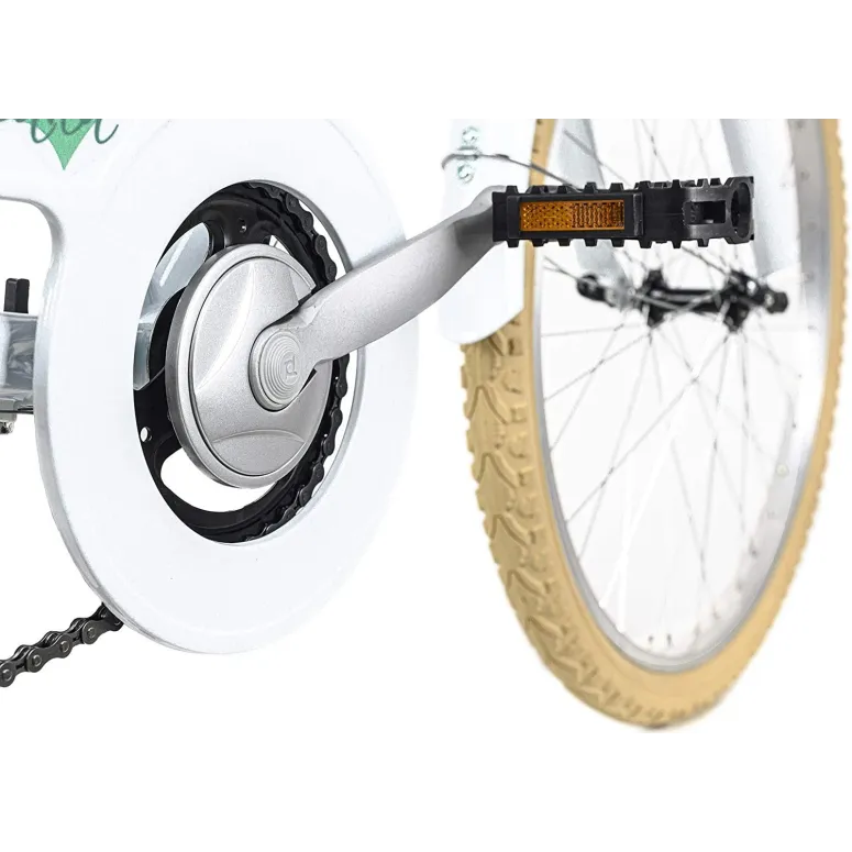 Dziewczęcy Rower Miejski 24 Bagażnik Oświetlenie Stalowy Błotniki Dzwonek