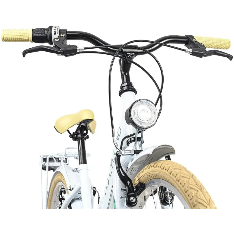 Dziewczęcy Rower Miejski 24 Bagażnik Oświetlenie Stalowy Błotniki Dzwonek