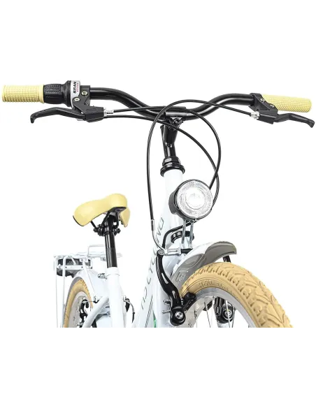 Dziewczęcy Rower Miejski 24 Bagażnik Oświetlenie Stalowy Błotniki Dzwonek