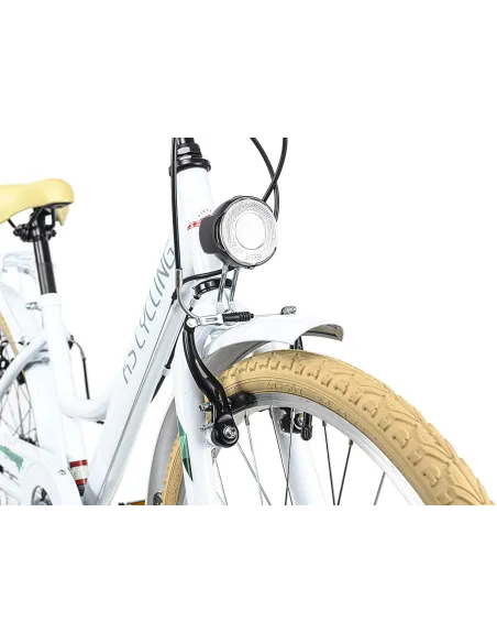 Dziewczęcy Rower Miejski 24 Bagażnik Oświetlenie Stalowy Błotniki Dzwonek