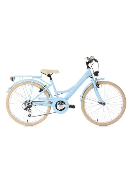 Dziewczęcy Rower Miejski 24 Bagażnik 6 Bieg Damka