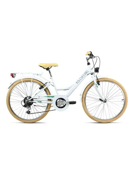 Dziewczęcy Rower Miejski 24 Bagażnik Światła Damka