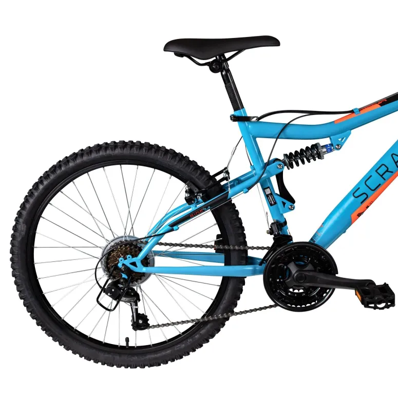 Rower Górski MTB 24" Stal V-brake Tarcze Revo 18-biegów Dzwonek Młodzieżowy