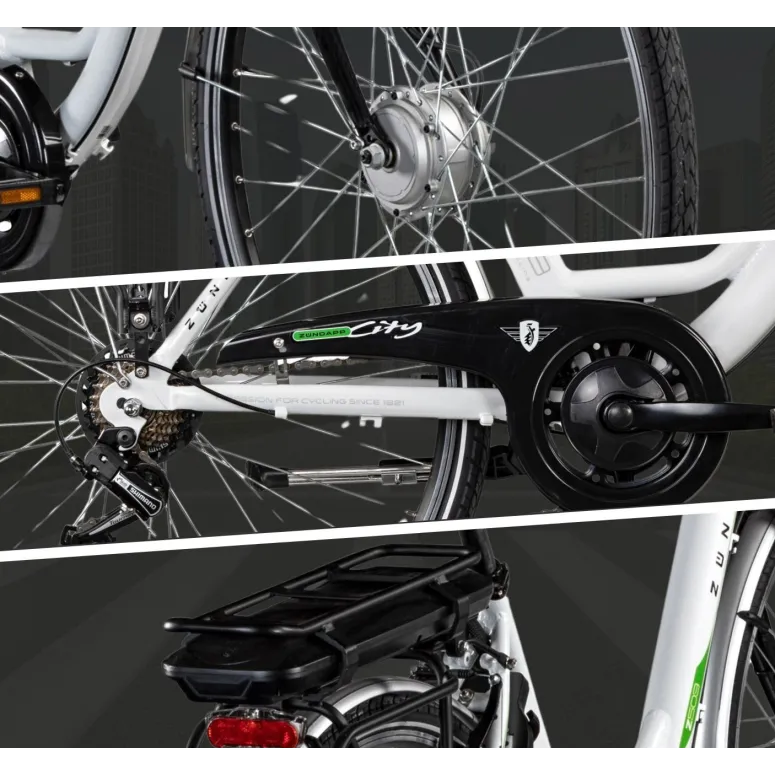 Elektryczny Rower Miejski Damski Męski 28 ALU Wspomaganie 13 Ah 5 Trybów