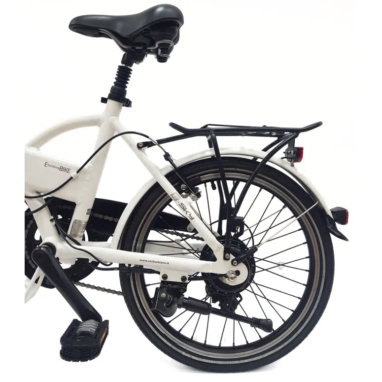 Elektryczny Rower Składany 20 Wspomaganie Składak ALU Revo Światła 6 Biegów