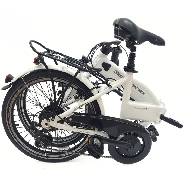 Elektryczny Rower Składany 20 Wspomaganie Składak ALU Revo Światła 6 Biegów