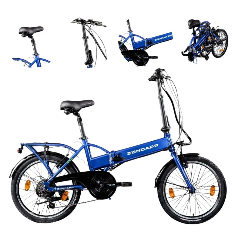 Rower Elektryczny Składany 20 Miejski 250W Składak ALU Wspomaganie 3 Tryby