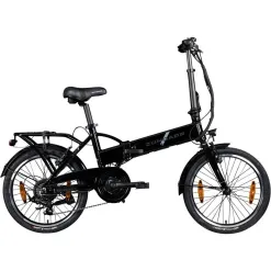 Elektryczny Rower Składany 20 Alu Wspomaganie Dzwonek Oświetlenie Bagażnik