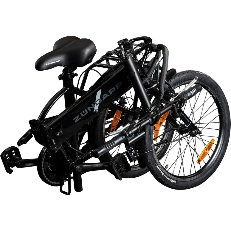 Elektryczny Rower Składany 20 Alu Wspomaganie Dzwonek Oświetlenie Bagażnik