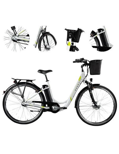 Elektryczny Rower Miejski 28 Nexus 3 Wspomaganie 5 Trybów 10,4Ah Bagażnik