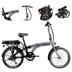 Elektryczny Rower Składany 20 ALU 10,4 Ah Wspomaganie Składak Męski Damski