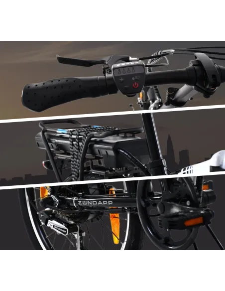 Elektryczny Rower Składany 20 ALU 10,4 Ah Wspomaganie Składak Męski Damski